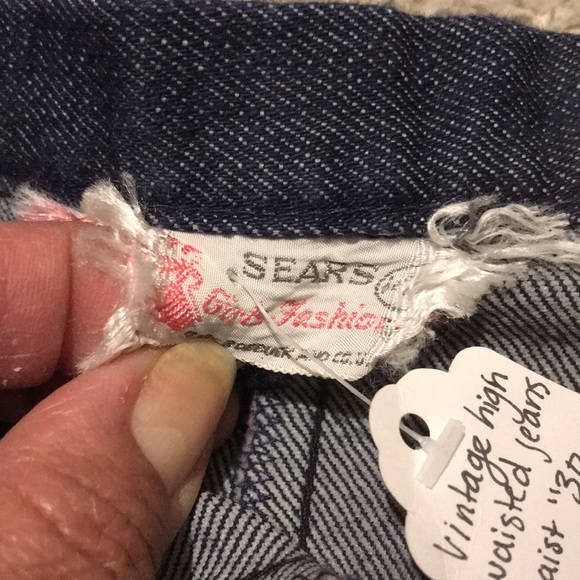 Dark Blue Vintage Retro Denim Jeans - Picture 5 of 16